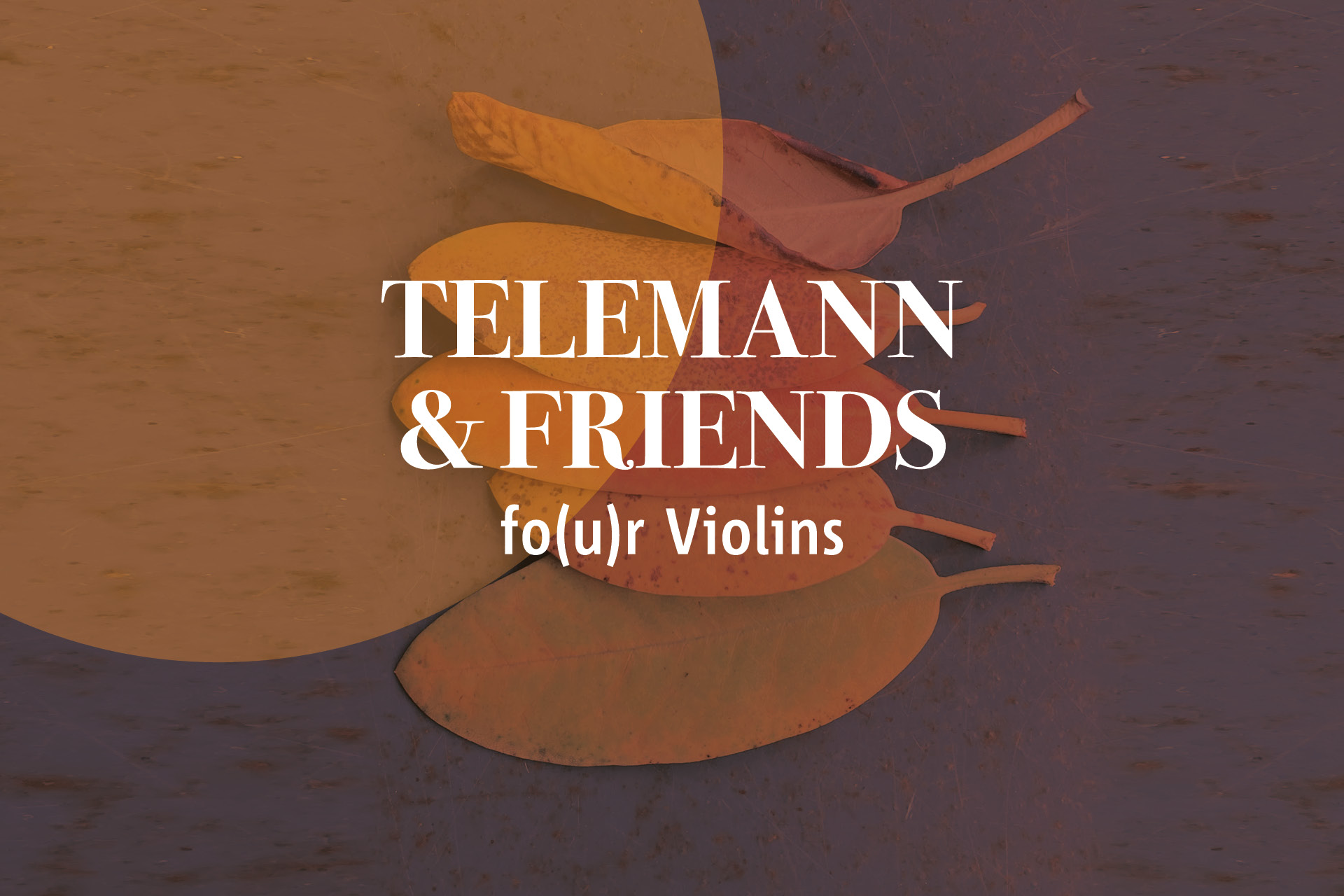 Stilisiertes Herbstlaub, darüber die Aufschrift Telemann & Friends